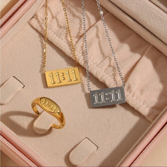 ⭐️ NEW 11:11 Angel Number Chain Necklace Silver or Gold Necklaces - Picture 5 of 10